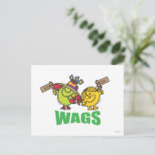 Mr Mannen Little Miss Wags Briefkaart (Staand voorkant)