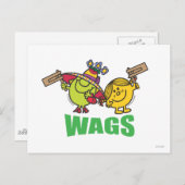 Mr Mannen Little Miss Wags Briefkaart (Voorkant / Achterkant)