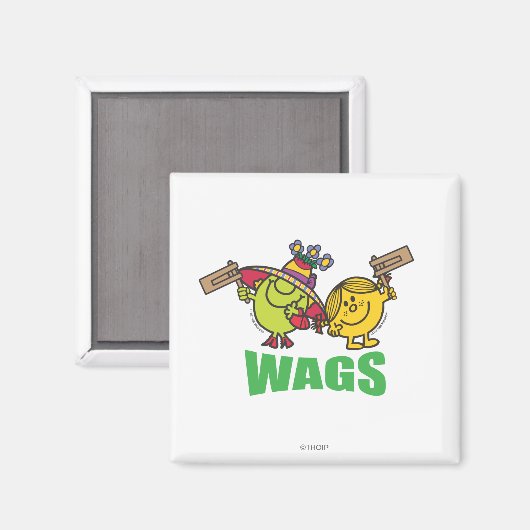Mr Mannen Little Miss Wags Magneet (Voorkant / Achterkant)