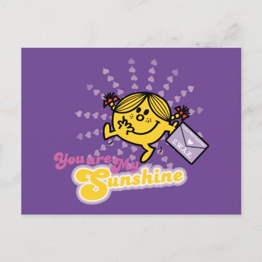 Mr Mannen Little Miss "You Are My Sunshine" Briefkaart (Voorkant)