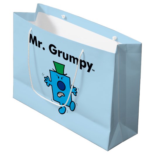 Mr Mannen | Meneer Grumpy is een Grump Large Cadeautasje (Voorkant Gekanteld)