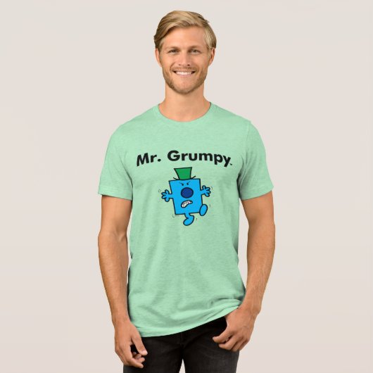 Mr Mannen | Meneer Grumpy is een Grump Tri-Blend Shirt (Voorkant volledig)