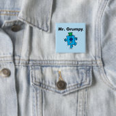 Mr Mannen | Meneer Grumpy is een Grump Vierkante Button 5,1 Cm (In situ)