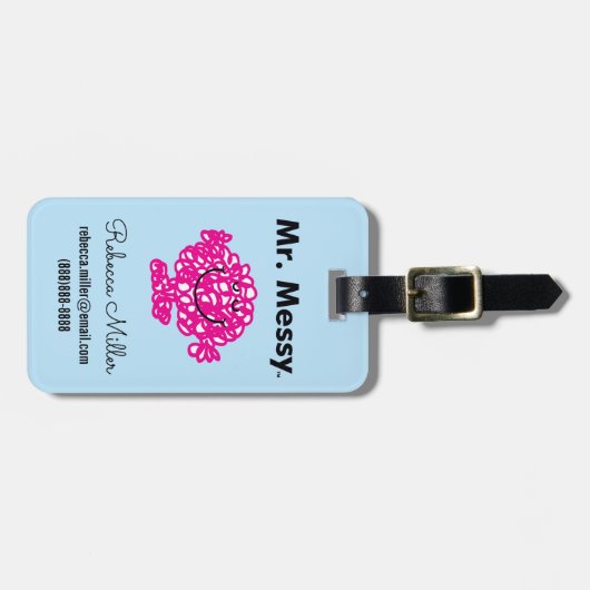 Mr Mannen | Meneer Messy is Schattige, maar rommel Bagagelabel (Voorkant horizontaal)