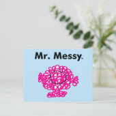 Mr Mannen | Meneer Messy is Schattige, maar rommel Briefkaart (Staand voorkant)
