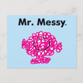 Mr Mannen | Meneer Messy is Schattige, maar rommel Briefkaart (Voorkant)