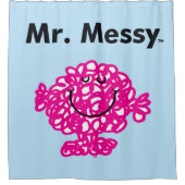 Mr Mannen | Meneer Messy is Schattige, maar rommel Douchegordijn (Voorkant)