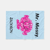 Mr Mannen | Meneer Messy is Schattige, maar rommel Fleece Deken (Voorkant (Horizontaal))