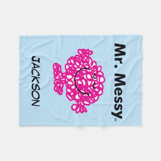 Mr Mannen | Meneer Messy is Schattige, maar rommel Fleece Deken (Voorkant (Horizontaal))