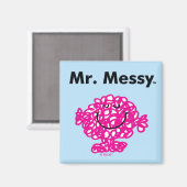 Mr Mannen | Meneer Messy is Schattige, maar rommel Magneet (Voorkant / Achterkant)