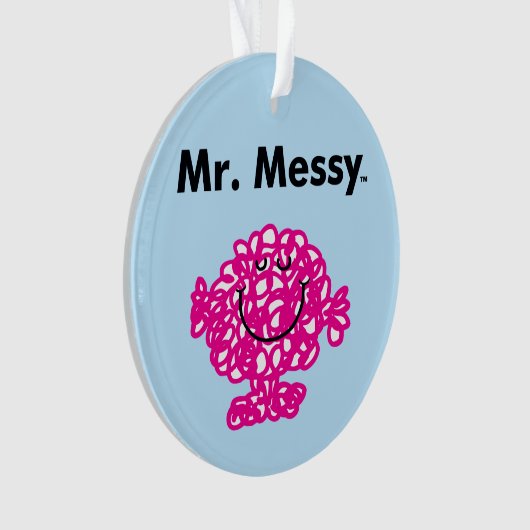 Mr Mannen | Meneer Messy is Schattige, maar rommel Ornament (voorkant)