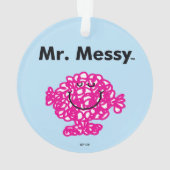 Mr Mannen | Meneer Messy is Schattige, maar rommel Ornament (achterkant)