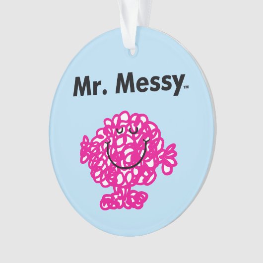 Mr Mannen | Meneer Messy is Schattige, maar rommel Ornament (voorkant)