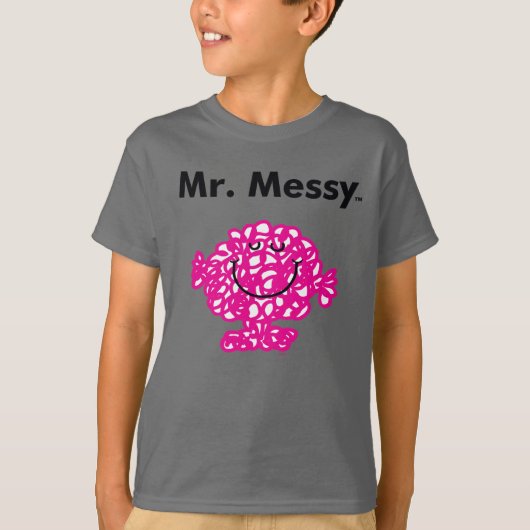Mr Mannen | Meneer Messy is Schattige, maar rommel T-shirt (Voorkant)