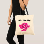 Mr Mannen | Meneer Messy is Schattige, maar rommel Tote Bag (Voorkant (product))