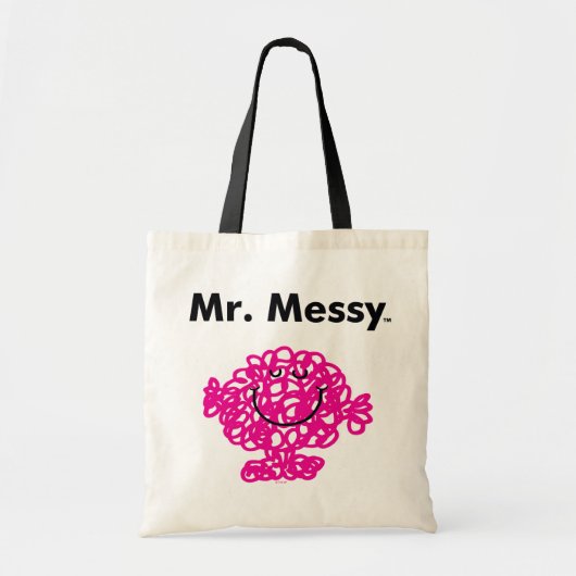 Mr Mannen | Meneer Messy is Schattige, maar rommel Tote Bag (Voorkant)