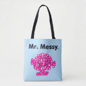 Mr Mannen | Meneer Messy is Schattige, maar rommel Tote Bag (Voorkant)