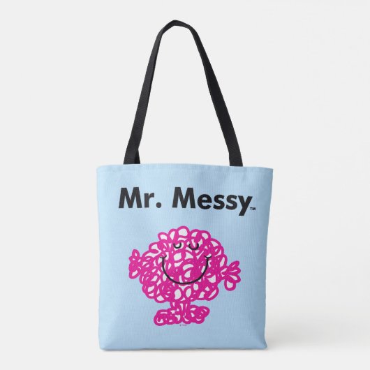 Mr Mannen | Meneer Messy is Schattige, maar rommel Tote Bag (Achterkant)