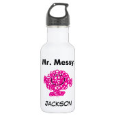 Mr Mannen | Meneer Messy is Schattige, maar rommel Waterfles (Voorkant)