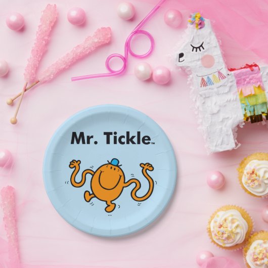 Mr Mannen | Mr Tickle zal kietelen Papieren Bordje (Feest)