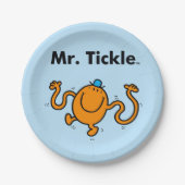 Mr Mannen | Mr Tickle zal kietelen Papieren Bordje (Voorkant)