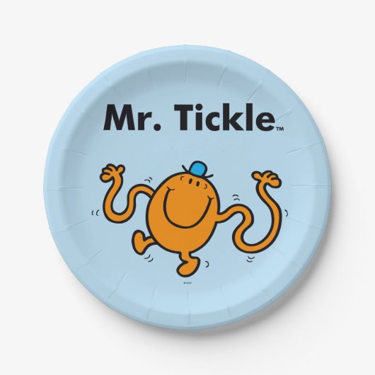 Mr Mannen | Mr Tickle zal kietelen Papieren Bordje (Voorkant)