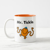 Mr Mannen | Mr Tickle zal kietelen Tweekleurige Koffiemok (Links)