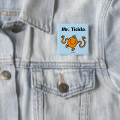 Mr Mannen | Mr Tickle zal kietelen Vierkante Button 5,1 Cm (In situ)