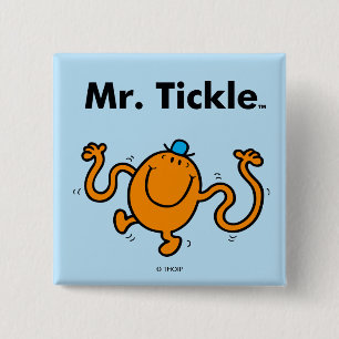 Mr Mannen   Mr Tickle zal kietelen Vierkante Button 5,1 Cm