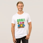 Mr Mannen Voetbal Fans | doel Tri-Blend Shirt (Voorkant volledig)