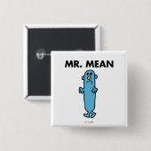 Mr Mean | Klassieke houding Vierkante Button 5,1 Cm (Voorkant /achterkant)