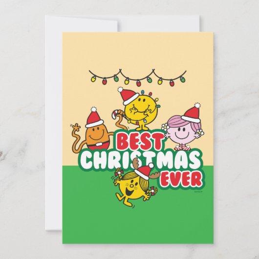 Mr Men Little Miss Best Christmas Ever Feestdagenkaart (Voorkant)