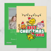 Mr Men Little Miss Best Christmas Ever Feestdagenkaart (Voorkant / Achterkant)