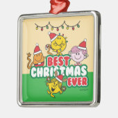 Mr Men Little Miss Best Christmas Ever Metalen Ornament (Links)
