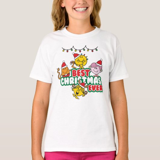 Mr Men Little Miss Best Christmas Ever T-shirt (Voorkant)