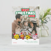 Mr Men Little Miss Beste Kerst ooit Feestdagenkaart (Staand voorkant)