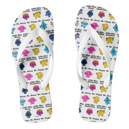 Mr Men & Little Miss | Karakternamen Teenslippers (Voetbed)