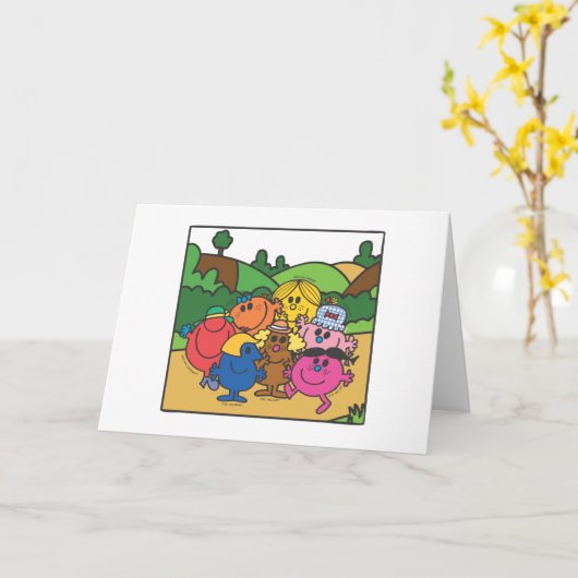 Mr. Men & Little Miss Moederdag Kaart (Gele Bloem)
