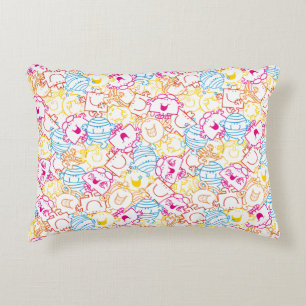 Mr Men & Little Miss   Neon Kleuren Patroon Accent Kussen