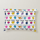 Mr Men & Little Miss | Personagesnamen Decoratief Kussen (Achterkant)