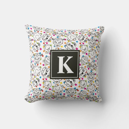 Mr Men & Little Miss | Regenboog Stippenpatroon Kussen (Voorkant)