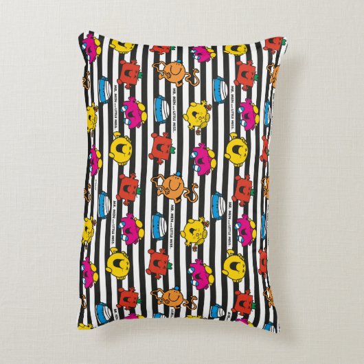 Mr Men & Little Miss | Strepenpatroon Accent Kussen (Achterkant (Verticaal))