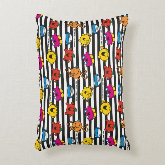 Mr Men & Little Miss | Strepenpatroon Accent Kussen (Voorkant(Verticaal))