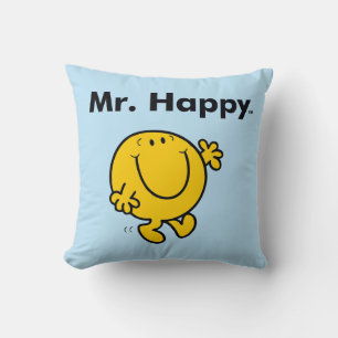 Mr. Men   Mr. Happy Is Altijd Gelukkig Kussen