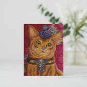 "Mr. Meowington" ansichtkaart Feestdagenkaart (Staand voorkant)