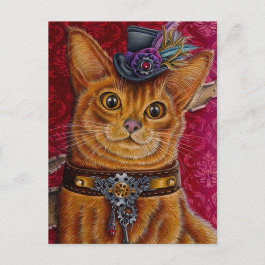 "Mr. Meowington" ansichtkaart Feestdagenkaart (Voorkant)