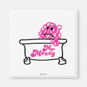 Mr Messy   Badkuip Logo Magneet