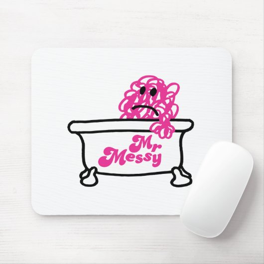 Mr Messy | Badkuip Logo Muismat (Met muis)