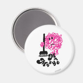 Mr Messy | Bezem en naam Magneet (Voorkant / Achterkant)