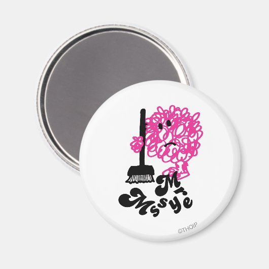 Mr Messy | Bezem en naam Magneet (Voorkant / Achterkant)